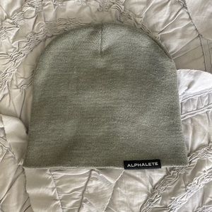 Light grey green alphalete beanie